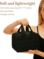 Makeup Bag, Travel Cosmetic bag, Toiletry Bag For Women, Make up Bag With Brush Storage, Hanging Toiletry Bag, Puffy Padded M