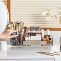 Booklov Roating Makeup Organizer for Vanity, Large Capacity Cosmetic Display Case, Clear Acrylic Countertop Beauty Storage Ho