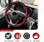 3pcs Universal Carbon Fiber Steering Wheel Cover - Anti-Slip & Segmented Design, Universal 99% Durable Steering Wheel Protect