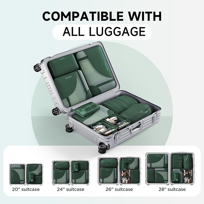 11 Set Packing Cubes for Travel, Gifts for Women Mom Kids, TSA Approved Bags for Makeup, Cosmetic, Toiletry, Suitcase Organiz