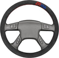 MEWANT USA 250th Anniversary Embroidered Hand Stitch Steering Wheel Cover for Chevy Silverado 1500 2003-2006 1500 Classic 2007 2500 2003-2006 2500HD Classic 2007 3500 9040 IT-Alcan Steering Wheel Wrap