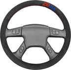 MEWANT USA 250th Anniversary Embroidered Hand Stitch Steering Wheel Cover for Chevy Silverado 1500 2003-2006 1500 Classic 2007 2500 2003-2006 2500HD Classic 2007 3500 9040 IT-Alcan Steering Wheel Wrap