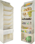 3in1 Over The Door Shoe Organizer with 5 Slanted Compartments,Removable Storage Bin & Transparent Pockets,Thickened Waterproo