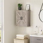 Homleke Bathroom Wall Cabinet, Over Toilet Storage Cabinet with Barn Doors and Adjustable Shelves, 3-Tier Medicine Cabinet Wa