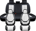 Coverado Seat Covers, Car Seat Covers Full Set, Leather Seat Covers for Cars, Car Seat Protector, Black Car Seat Covers Front