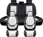 Coverado Seat Covers, Car Seat Covers Full Set, Leather Seat Covers for Cars, Car Seat Protector, Black Car Seat Covers Front