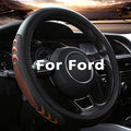 Yangday Leather Steering Wheel Cover for Ford F150 F250 F350, 15.5-16 inches Car Steering Wheel Cover with Anti-Slip Massage 