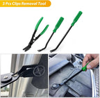 GOOACC 102Pcs Trim Removal Tool, Auto Push Pin Nylon Bumper Retainer Clip Set Fastener Terminal Remover Tool Round Handle Cro