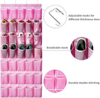 SAVERHO 35 Pockets Over the Door Shoe Organizer, Hanging Shoe Organizer for Door with 35 Mesh Pockets Large Capacity Shoe Han
