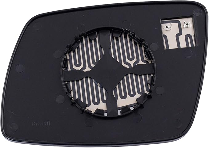 TRQ Heated Mirror Glass with Backing Plate Right Passenger Side Compatible with 2009-2019 Dodge Journey CH1323394 68045692AA