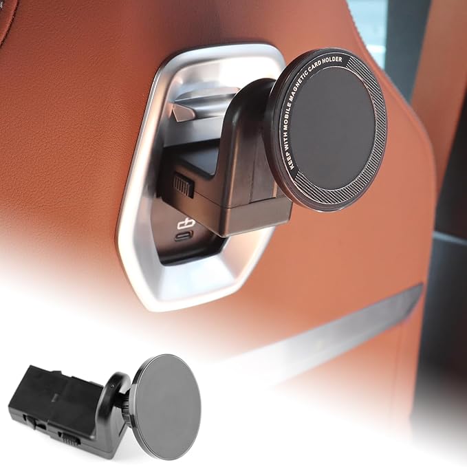 KUNGKIC for Car Headrest Tablet Holder for BMW X3 X5 X6 I20 G05 G06 G45 G60 G61 G70 Adjustable Tablet Car Mount for Back Seat Road Trip Essentials Black (Magnetic)