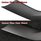 JSWAN Carbon Fiber Steering Wheel Panel Cover Fit for Tesla Refreshed Model 3 Highland Performance (2024+) Model Y Juniper (2025+) Steering Wheel Frame Trim Cover Accessories (Matte Plain Weave)
