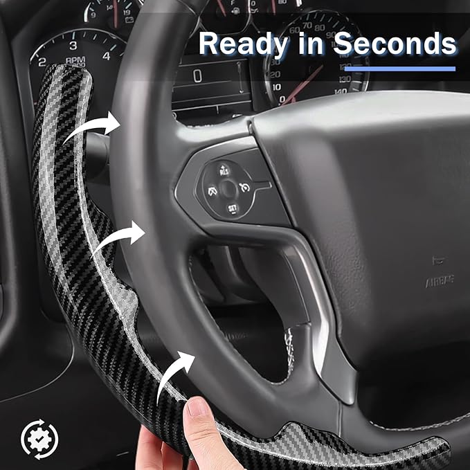 Steering Wheel Cover for Chevy Silverado 1500 2014-2018/2500 2500HD 3500 3500HD 2015-2019/ 4500HD 5500HD 6500HD 2019-2024/ Suburban Tahoe 2015-2020/ Colorado 2015-2022/ Traverse 2018-2023 Chevrolet