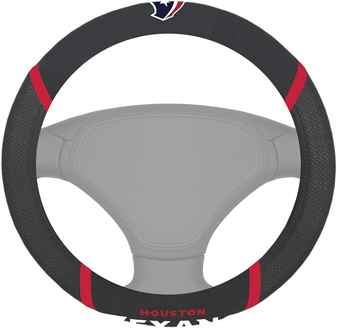 FANMATS NFL Unisex-Adult Embroidered Steering Wheel Cover