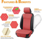 Elantrip Car Seat Cover Full Set Leather Car Seat Protector Universal fit for Most Cars SUVs and Trucks Water Proof Front and