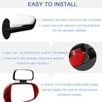 JONMON Blind Spot Mirror - Adjustable 360 Rotation Car Auxiliary Convex Wide Angle Mirror - Snap-On Clip for Side Rearview - Universal for Cars, Trucks, SUVs