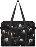Reusable Grocery Bags Heavy Duty Shopping Bags Foldable Large Tote Bags with Long Handles & Hard Bottom