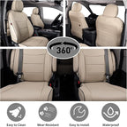 EKR Sienna Seat Covers for 2011-2020 Toyota Sienna XLE,Limited,Limited Premium,7 Seats,2nd Row Captain Seats W/Legrest,Seat C