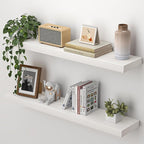 Heimlove Floating Shelves for Wall 32 Inch,Mounted Storage Wood Shelves with Invisible Brackets Hanging Shelf for Bedroom Liv