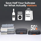 Relime Apex Series Vacuum Bags for Travel Luggage, 180° Open, Reusable Compression Bags for travel Pack, Vacuum Seal Packing 