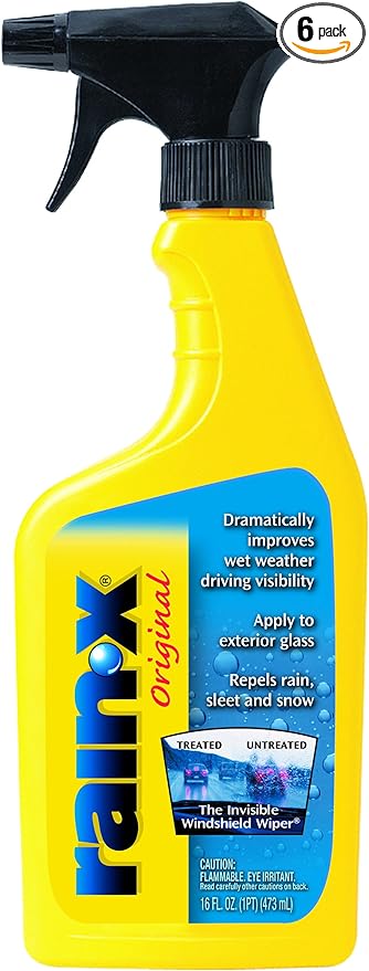 Rain-X 800002250-6PK Glass Treatment Trigger, 16 Fl Oz - Exterior Glass Treatment to Dramatically Improve Wet Weather Driving