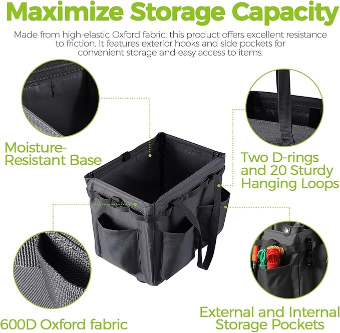 Car Trunk Organizer Multifunctional Storage Toolbox Carry Griddle,Large Grill Utensils Accessory Grilling Tools Basket
