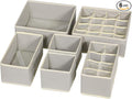 TENABORT 6 Pack Foldable Drawer Organizer Dividers Cloth Storage Box Closet Dresser Organizer Cube Fabric Containers Basket B