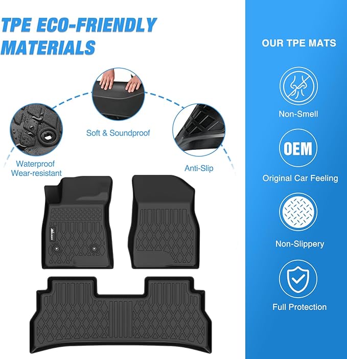Nilight TPE Floor Mats for Chevy Trax Buick Envista 2024 2025 2026, All Weather Custom Fit Heavy Duty Floor Liners