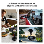 K&F CONCEPT 4.5" Suction Cup Camera Mount with Magic Arm, ARRI Style 1/4" 3/8" Threads, Quick Release Car Mount Compatible with Gopro DJI Insta360 for DSLR Action Camera Phone Video Shooting