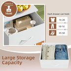 Somdot Tall Dresser for Bedroom with 5 Drawers, Storage Organizer Chest of Drawers with Removable Fabric Bins for Closet Beds