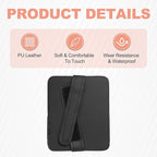 HARFINGTON 2Pcs Car Sun Visor Organizer 6.02" x 4.76" Leather Multi-Pocket Visor Card Sleeve Pocket Car Truck SUV Interior Storage Pouch for Driving License Credit Card Bill Sunglasses, Black