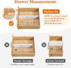 Lifewit 8" High 4 Pack Deep Drawer Dividers, 13.8-22.5" Adjustable Drawer Divider for Clothes with 9 Pack Drawer Dividers 4" 
