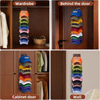 Spring Clip Hat Organizer for Baseball Caps – 2 Pack, Wall Hat Rack for Door & Closet – Keeps 20 Hats Tidy in Garage, Dorm, M
