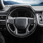 Steering Wheel Cover for Chevy Silverado 1500 2019-Present/ 2500 3500 2020-Present/Blazer 2019-Present (Gasoline Models)/ Suburban Tahoe 2021-2024, Car Steering Wheel Cover Accessories for Chevrolet