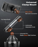 A2C Heavy-Duty iPad Holder for Car Cup Holder, 5.5" Stable & Adjustable Aluminum Alloy Arm, Tablet Mount for Car Truck Road Trip Essentials Compatible with 4.7"-13" Cell Phones & Tablets
