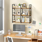 31.5 Inch Floating Shelves, 6 Tier Wood Shelves for Wall, Heavy Duty Wide Wall Mount Shelves for Living Room Bedroom Kitchen 