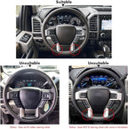 MEWANT Hand Stitched Carbon Fiber Artificial Leather Steering Wheel Cover for Ford F-150 F-250 F-350 F-450 F-550 F-600