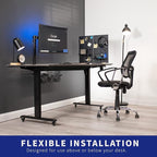 VIVO Steel Clamp-on Desk Pegboard, 12 x 20 inch Privacy Panel, Magnetic Peg Board, Office Accessory Organizer, Above or Under