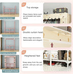 Portable Wardrobe Closet For Hanging Clothes, Installation-free Wardrobe, One-piece Folding Design,closet Organizer System,wa