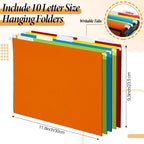 2 Pack Hanging File Holder, 10 Hanging Folders, Metal Mesh, Letter Size Folder Storage, Desktop Storage Cabinets, Office Scho