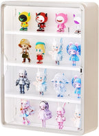 HGYZE Clear Display Case for Figures, 15.75" High, Wall Mounted Shelf with Magnetic Door, Hanging Display Case for Collectibl