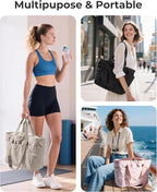 BAGSMART Reusable Grocery Bags, Large Beach Bag, Foldable Tote for Shopping Moving Holiday Travel Packing