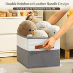 6 Pack Large Storage Bins with Handle,Collapsible Storage Basket for Shelves,Fabric Closet Organizer for Organizing Clothes B