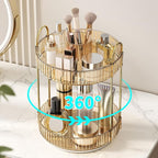 360 Rotating Makeup Organizer - Large-Capacity Skincare & Makeup Storage with 2-Tier Perfume Organizers, Cosmetic Dresser & M