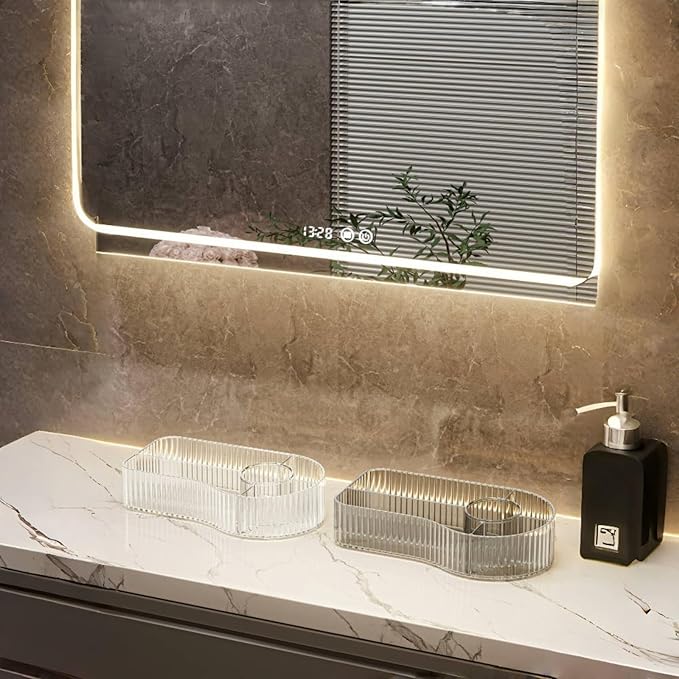Makeup Organizer Countertop for Vanity Acrylic Skincare Storage and Make up Organization for Desk,Cosmetic Display Case and M