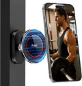 A2C All-Metal Gym Magnetic Phone Holder, High-End Workout Gift for Men Women [Strongest Dual Magnet] Attach to Iron Metal Portable Integrated Gym Phone Mount for iPhone 17 16 15 14 13 12 Series(Black)
