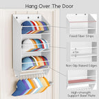 Homsorout Over the Door Hat Rack - 3-Layer Design Hat Organizer Holds 30-36 Hats with 10 Hooks, Ideal Hat Rack for Door, Over