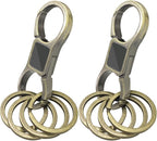 Key Chain Quick Release Spring 2 Pack with 4 Key Rings Heavy Duty Keychain Organizer for Men and Women