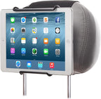 Universal Car Headrest Mount Holder with Angle-Adjustable Clamp - for Use with iPads, Galaxy Tablets and More