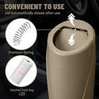 Car Trash Can Bin with Lid - Car Garbage Can Cup Holder - Beige Mini Leakproof Vehicle Trash Garbage Can Bin with 20pcs Trash Bags-Car Organizers and Storage for Front Back Seat Accessories